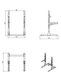 Supports de squat Primal Pro Series  2