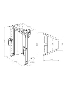 Entraîneur fonctionnel de la série Primal Pro et accessoires avec deux piles de poids de 100 kg.  2