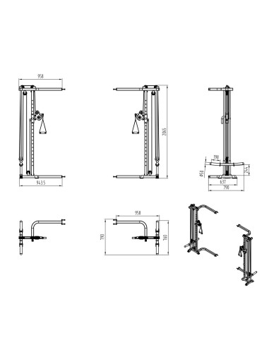 Accessoire de câble croisé pour rack modulaire, série Primal Personal PSPR0321. 