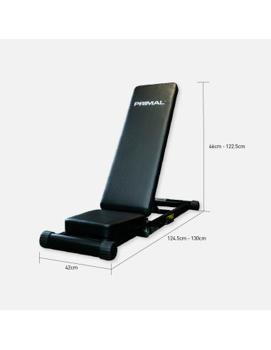 Banc ajustable pliable plat de la série Primal Personal. 