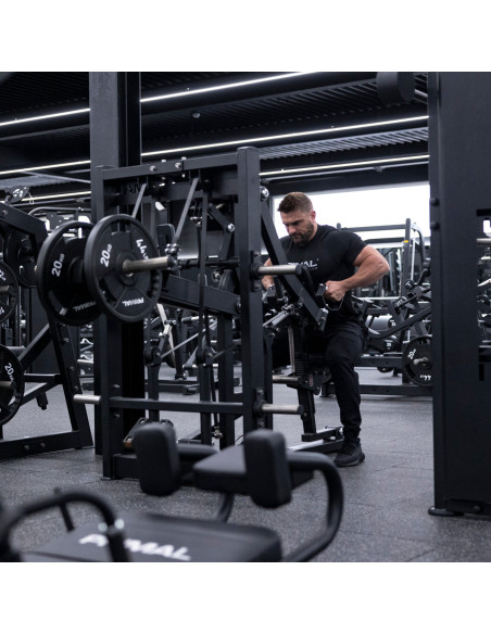 Série de performance Primal avec poignée pivotante pour rameur à charge guidée. 