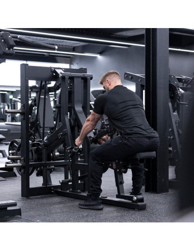 Série de performance Primal avec poignée pivotante pour rameur à charge guidée. 