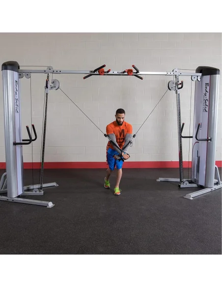 Appareil de musculation câble croisé ProClubLine Series II Pile de poids 2 x 95 kg [Taille 486x146,3x251,5 cm]