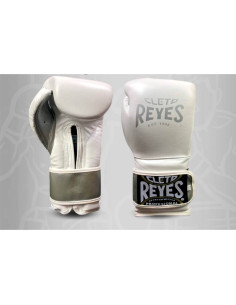 Gants de Boxe d'entrainement REYES Pro Sparring - BLANC/ARGENT  2