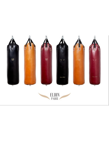 Sac de frappe ELION Cuir Collection Paris - 1m35 - 45kg - Marron 