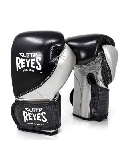 Gants de Boxe d'entrainement REYES HIGH PRECISION NOIR/ARGENT 