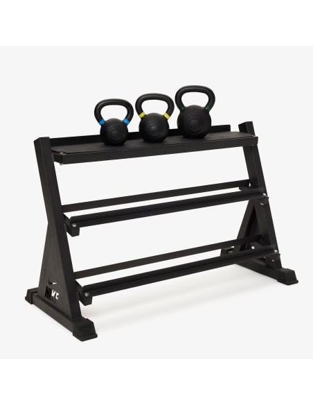 Pack de rack de rangement de kettlebell et d'haltère 
