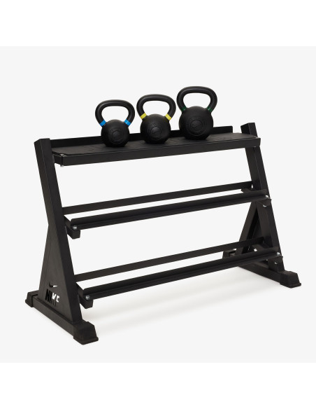 Pack de rack de rangement de kettlebell et d'haltère 
