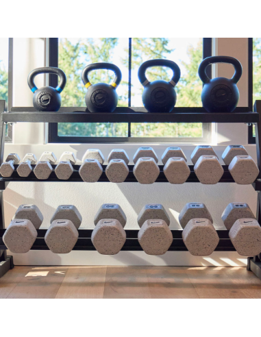 Pack de rack de rangement de kettlebell et d'haltère 