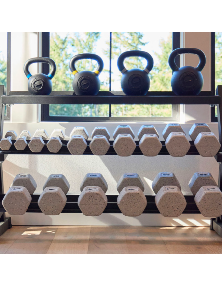 Pack de rack de rangement de kettlebell et d'haltère 