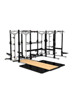 Triple Half Rack + Power Rack Jumelés avec plateforme  IMPULSE 