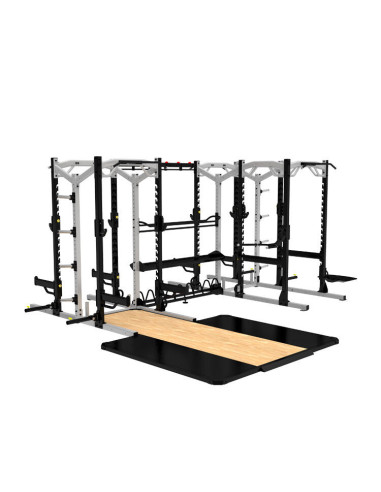 Triple Half Rack + Power Rack Jumelés avec plateforme  IMPULSE
