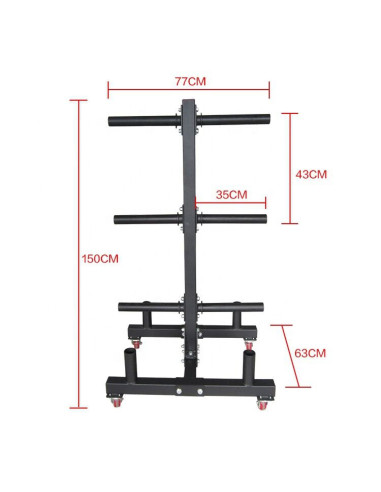 Rack 6 épis - 4 Barres PRO