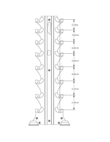 Range-haltères vertical 8 paires HOIST