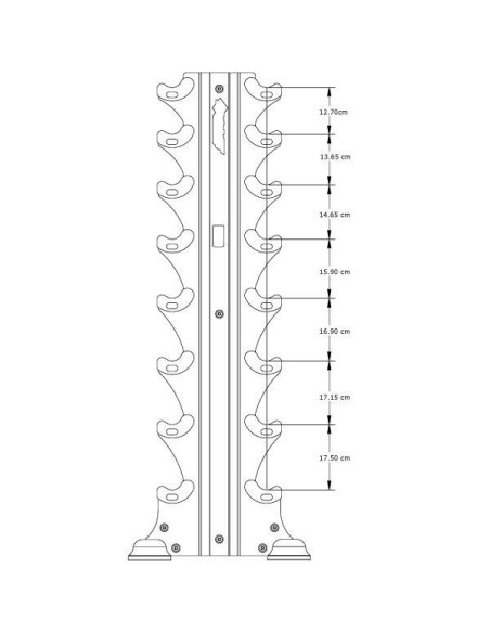 Range-haltères vertical 8 paires HOIST  Range-haltères vertical 8 paires HOIST