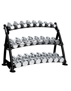 Range-Haltères 3 Niveaux pour haltères chromés HOIST 