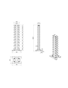 Range haltères vertical PRO  2