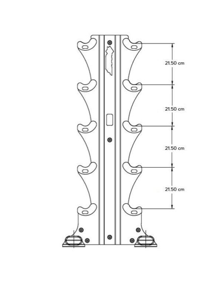 Range-haltères vertical PRO 5 paires HOIST  Range-haltères vertical PRO 5 paires HOIST