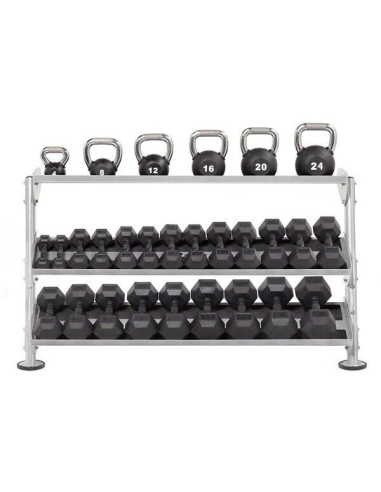 Range haltères & kettlebells 3 niveaux 170 cm  HOIST