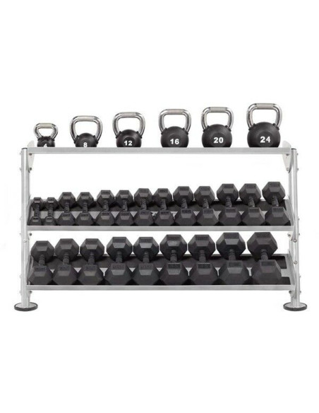 Range haltères & kettlebells 3 niveaux 170 cm  HOIST   Range haltères & kettlebells 3 niveaux 170 cm  HOIST