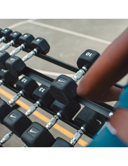 Ensemble d'haltères 2-22,5 kg avec rack 