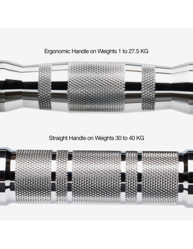 Ensemble d'haltères 2-22,5 kg avec rack 