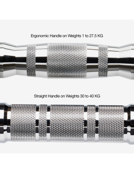 Ensemble d'haltères 2-22,5 kg avec rack 