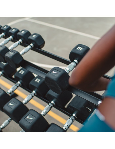 Ensemble d'haltères 2-22,5 kg avec rack 