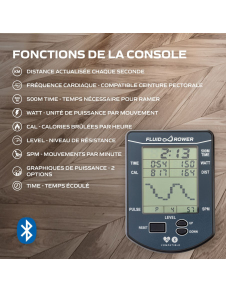 Rameur fluide - Viking Pro V + SPH  Rameur fluide - Viking Pro V + SPH
