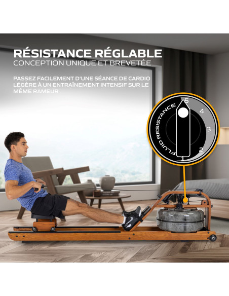 Rameur fluide - Viking 3 V + SPH  Rameur fluide - Viking 3 V + SPH