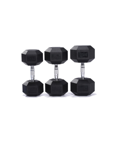 Haltères Hexagonaux Caoutchouc 8 kg (paire)