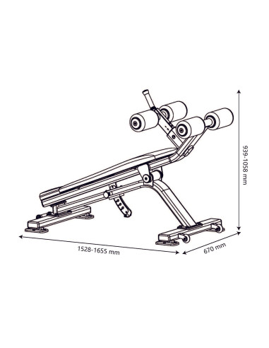 Série de performance Primal Banc de musculation ajustable pour abdominaux 