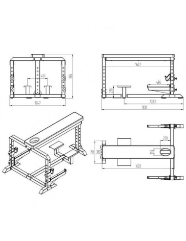 Banc de rameur couché de la série Primal Performance. 