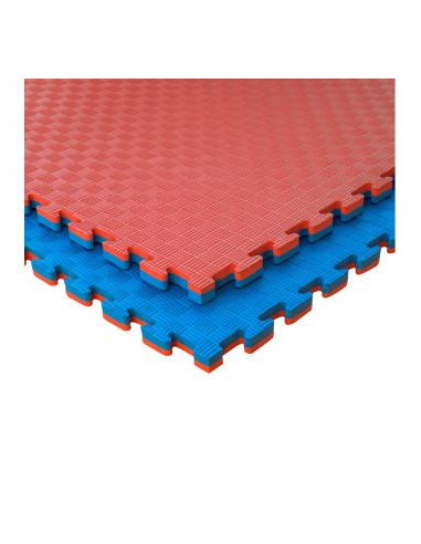 Tatami Puzzle Eva Mat 1000x1000x25mm Rouge/bleu (Haute Densité) 