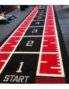 Tapis pelouse fonctionnel Noir/Rouge 10m - FDL VAR139-Home-musculation-Pas cher