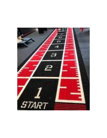 Tapis pelouse fonctionnel Noir/Rouge 10m - FDL VAR139-Home-musculation-Pas cher