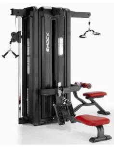 TELJU Fitness Poulie quatre postes 4SHO023/0-Home-musculation-Pas cher
