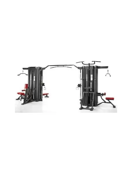 TELJU Fitness Multi-stations 6 postes avec dips dos assistée et rameur 4SHO025/1-Home-musculation-Pas cher
