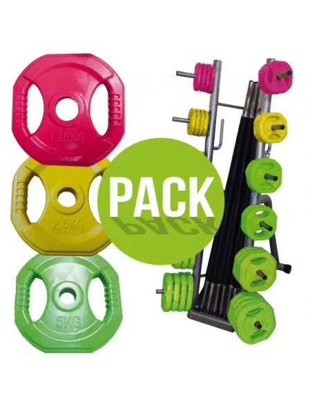 PACK RACK + 10 KITS PUMP COULEUR (20KG)-Home-musculation-Pas cher