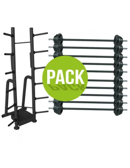 PACK RACK + 10 KITS PUMP NOIR (20KG)-Home-musculation-Pas cher